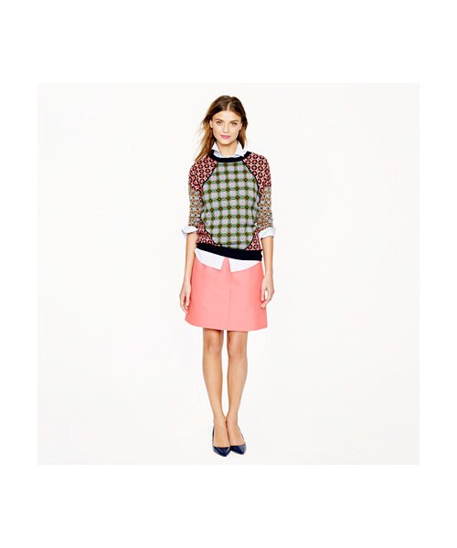 J.CREW(ジェイクルー)の「Collection wool-silk A-line skirt(スカート・レディース・navy・4)」の2枚目の写真