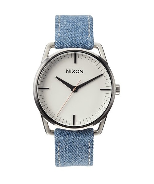 NIXON（ニクソン）の「Nixon 'The Mellor' Round Denim Strap Watch