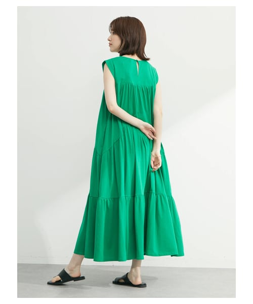 Green　Parks（グリーンパークス）の「・SUGAR SPOON ティアードロングワンピース（ワンピース/ドレス・ブラック/グリーン/ブルー・F）」の3枚目の写真
