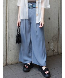 MURUA | ハイウエストタックワイドパンツ(スラックス)