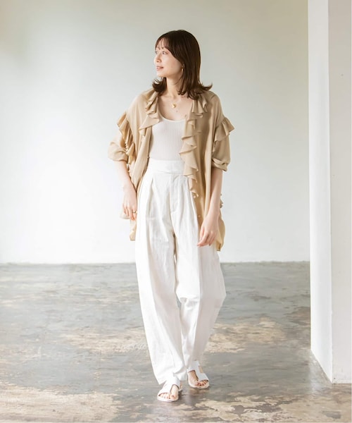 Noble（ノーブル）の「シマージョーゼットラッフルブラウス（）」 - WEAR