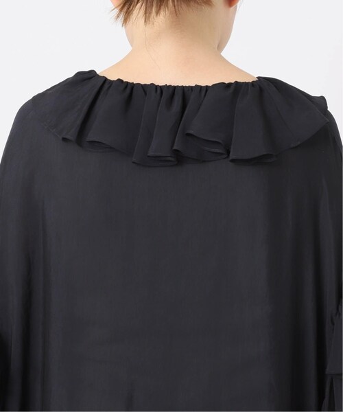 GWセール 美品 Noble シマージョーゼットラッフルブラウス Noble（ノーブル）の「シマージョーゼットラッフルブラウス（）」 - WEAR