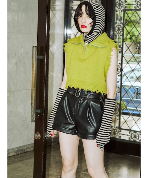 jouetie（ジュエティ）の「ボーダーアームウォーマー（その他雑貨・ブルー/パープル/ピンク/オフホワイト・F）」の11枚目の写真