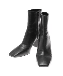 LAGUNAMOON | ミニマルスクエアヒールショートブーツ(ブーツ)