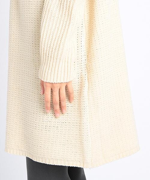 DOUBLE NAME（ダブルネーム）の「モールニットワンピース（ワンピース/ドレス・レディース・ネイビー/オフシロ・FREE）」の5枚目の写真