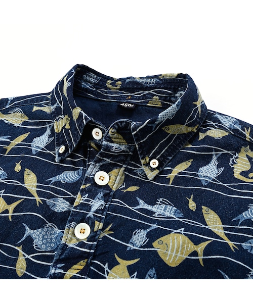 美品タグ付き】45R ジンバオックス熱帯魚プリントの908オーシャンプル