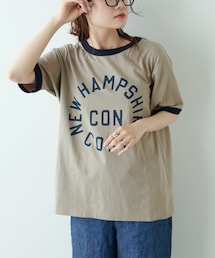 PUAL CE CIN | リンガーカレッジロゴTシャツ(Tシャツ/カットソー)