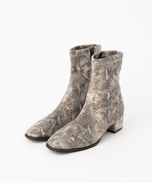 DISCOAT | スクエアトゥローヒールショートブーツ(ブーティ)