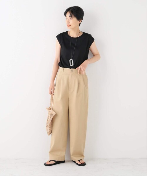 FRAMeWORK（フレームワーク）の「撥水チノクロスパンツ（パンツ・ベージュ/(027)/36/在庫あり/38/40）」の3枚目の写真