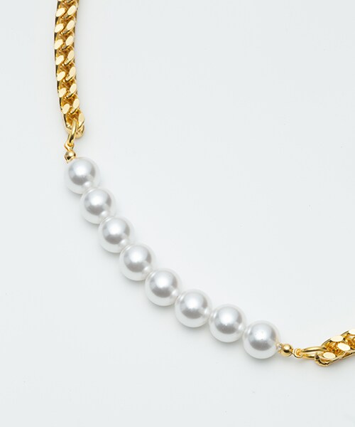 GDC（ジーディーシー）の「【予約商品】PEARL CHAIN NECKLACE（アクセサリー・メンズ・GOLD/SILVER・FREE）」の2枚目の写真