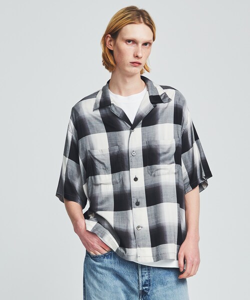 UNUSED(アンユーズド)の「SugarHill OMBRE S/S SHIRT(シャツ/ブラウス・メンズ・BLK/RED/MULTI・2/3)」の2枚目の写真