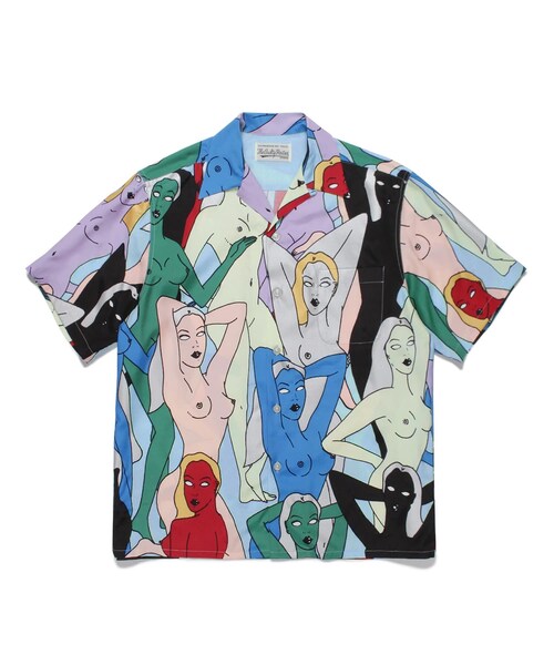 WACKO MARIA(ワコマリア)の「HAWAIIAN SHIRT S/S ( TYPE-2 )(シャツ/ブラウス・メンズ・BLK/MINT/BLU・S/M/L/XL)」の4枚目の写真