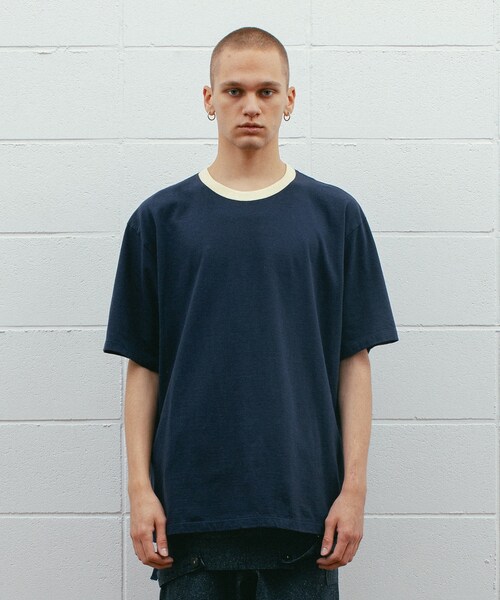 UNUSED（アンユーズド）の「STUDIOUS 別注 RINGER TEE（Tシャツ/カットソー・メンズ・WHT/BLK/NVY・2/3）」の2枚目の写真
