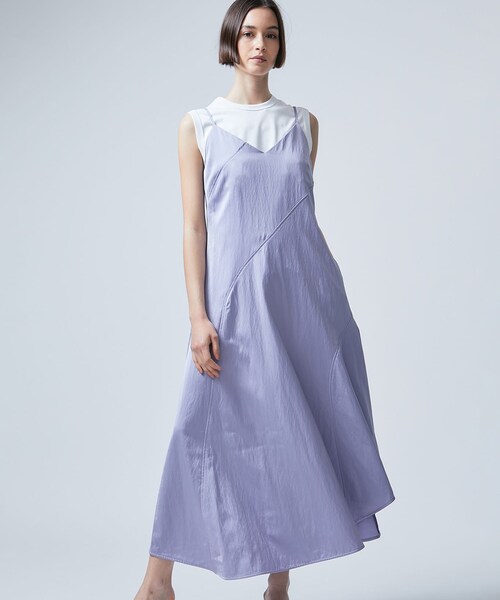 city(シティ)の「シェイプラインキャミソールワンピース(ワンピース・レディース・D.GRY/CCL/BLK/LVD・1/2)」の4枚目の写真