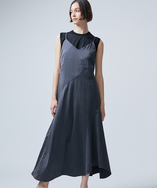city(シティ)の「シェイプラインキャミソールワンピース(ワンピース・レディース・D.GRY/CCL/BLK/LVD・1/2)」の3枚目の写真