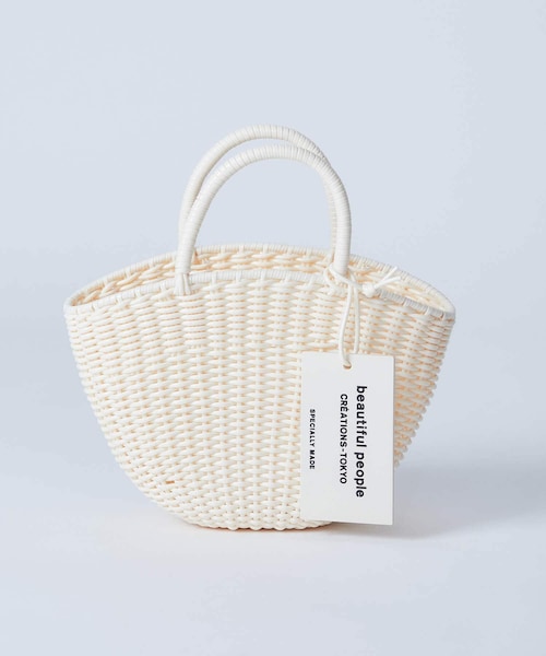 beautiful people(ビューティフルピープル)の「ワイドチューブニッティングバスケットS 7215611927(ハンドバッグ・レディース・ECRU/BLK/MULTI・FREE)」の2枚目の写真