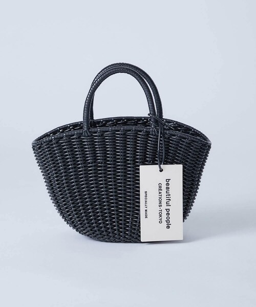 beautiful people(ビューティフルピープル)の「ワイドチューブニッティングバスケットS 7215611927(ハンドバッグ・レディース・ECRU/BLK/MULTI・FREE)」の1枚目の写真