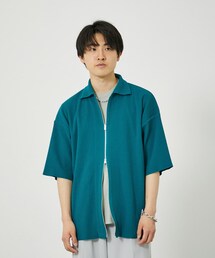 PUBLIC TOKYO ¥14,300 プリーツニットジップシャツ PUBLIC TOKYO（パブリックトウキョウ）の「プリーツニットジップ