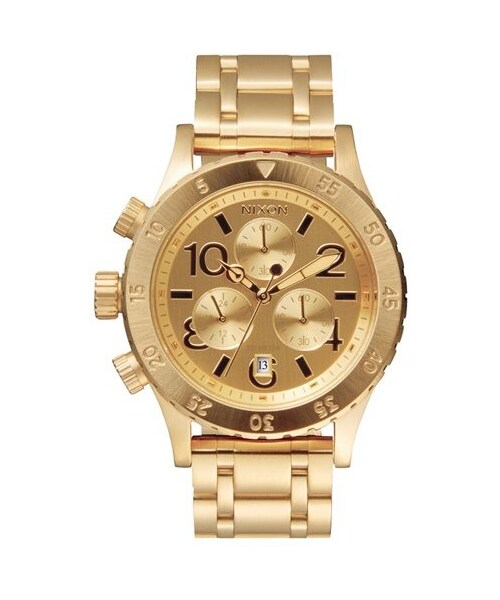 NIXON（ニクソン）の「Nixon 'The 38-20' Crystal Bezel Chronograph Bracelet Watch, 38mm（アナログ腕時計・レディース・Gold）」の3枚目の写真