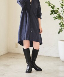 未使用級⭐️ ルタロングリーズ サイドゴアブーツ 黒 レザー ビブラム 24.5 未使用級⭐️ ルタロングリーズ サイドゴアブーツ 黒 レザー