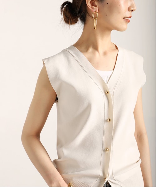 Crisp cotton mannish ベスト（ベスト）｜VERMEIL par iena