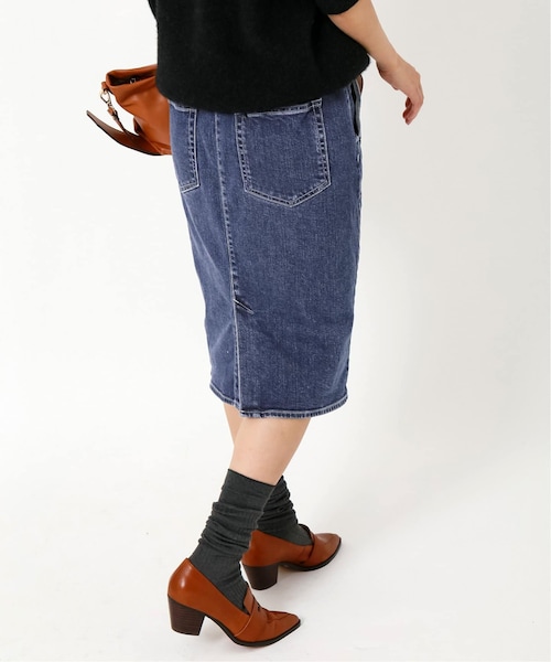 美品　IENA エコデニム ストレッチ タイトスカート 日本製　ブルー　S IENA（イエナ）の「《予約》エコデニムストレッチ タイト