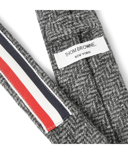 THOM BROWNE（トムブラウン）の「Thom Browne Slim Herringbone Wool-Tweed Tie（ネクタイ・メンズ・Gray・One Size）」の2枚目の写真