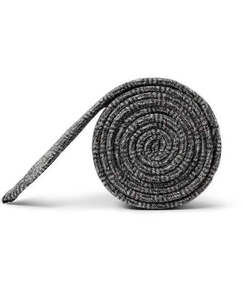 THOM BROWNE（トムブラウン）の「Thom Browne Slim Herringbone Wool-Tweed Tie（ネクタイ・メンズ・Gray・One Size）」の5枚目の写真