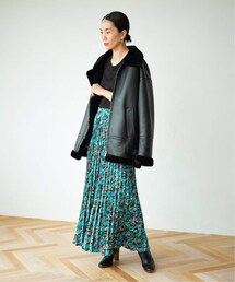 極美品✨現行✨ヴェルメイユパーイエナ　サテン フラワー プリントプリーツスカート VERMEIL par iena（ヴェルメイユパーイエナ）の「《予約》サテン