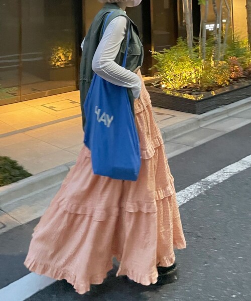 w closet(ダブルクローゼット)の「★先行予約★【Alley】ギンガムチェックフリルティアードキャミワンピース【8月下旬入荷】(ワンピース/ドレス・レディース・ピンク/パープル・FREE)」の9枚目の写真