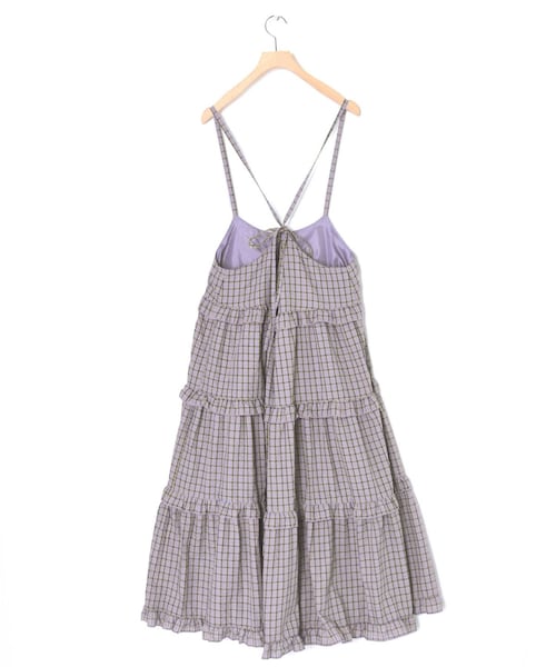 w closet(ダブルクローゼット)の「★先行予約★【Alley】ギンガムチェックフリルティアードキャミワンピース【8月下旬入荷】(ワンピース/ドレス・レディース・ピンク/パープル・FREE)」の19枚目の写真