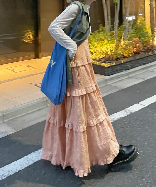 w closet(ダブルクローゼット)の「★先行予約★【Alley】ギンガムチェックフリルティアードキャミワンピース【8月下旬入荷】(ワンピース/ドレス・レディース・ピンク/パープル・FREE)」の11枚目の写真