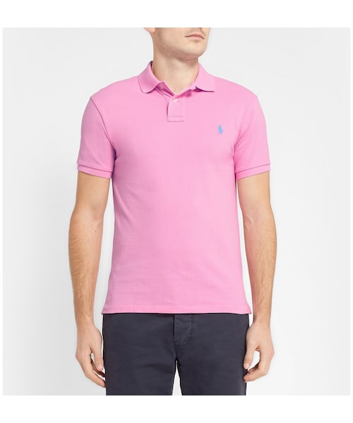 POLO RALPH LAUREN(ポロ ラルフ ローレン)の「Polo Ralph Lauren Cotton-Pique Polo Shirt(ポロシャツ・メンズ・Pink・M/S/L/XL/XXL)」の4枚目の写真