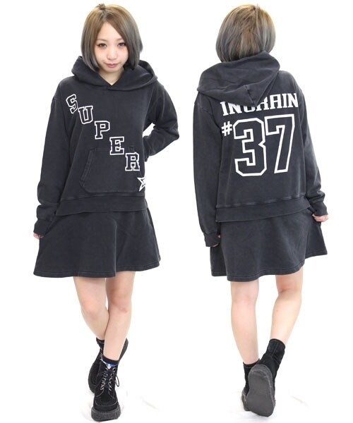 RNA（アールエヌエー）の「SUPER☆パーカーワンピース（ワンピース/ドレス・レディース・杢グレー/ブラック/モスグリーン・M）」の2枚目の写真