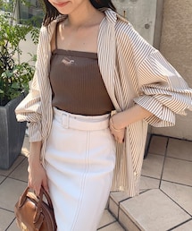 OLIVE des OLIVE | カラフルストライプゆるシャツ(シャツ/ブラウス)