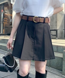 OLIVE des OLIVE | ベルト付きミニプリーツスカート(スカート)