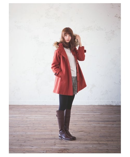 Earth Music Ecology アースミュージックアンドエコロジー の 矢野未希子着用 Aラインダッフルコート ジャケット アウター Wear