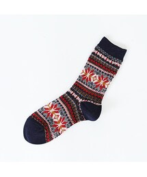 靴下屋 | フェアアイル雪柄ソックス(レッグウェア)