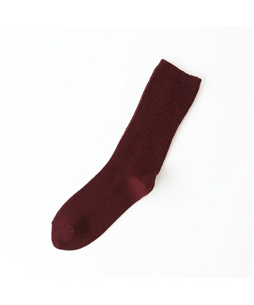 靴下屋（クツシタヤ）の「紡毛リブ無地ソックス（ソックス・靴下・レディース・キナリモク/クロ/グレーモク/チャコールモク/キャメル/ラスベリー/アカ/エンジ/ゴールド/モスグリーン/インディゴブルーモク/バイオレット・22.0～24.0cm）」の11枚目の写真