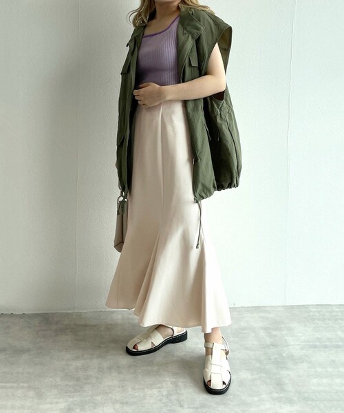 w closet（ダブルクローゼット）の「マーメイドスカート（スカート・レディース・アイボリー/マスタード/ブラウン/ブラック・FREE）」の9枚目の写真