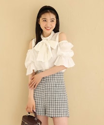 one after another NICE CLAUP | 肩あきボウタイBL(シャツ/ブラウス)