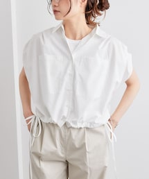 PUAL CE CIN | 【Du noir】タイプライターベスト風ブラウス(シャツ/ブラウス)