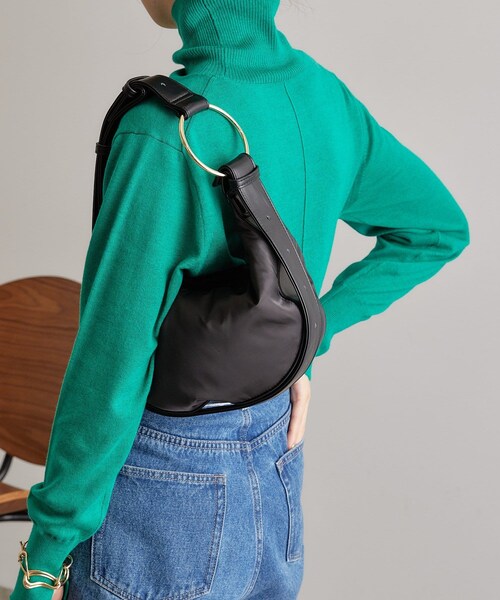 COLLAGE GALLARDAGALANTE(コラージュガリャルダガランテ)の「【PAPILLONNER】2WAYラウンドバッグ(ショルダーバッグ・カーキ/ブラック・F)」の1枚目の写真