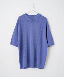 【WHIMSIC】RETRO PATTERN KNIT POLO SHIRT2