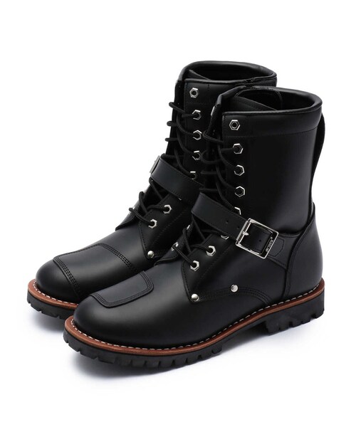 AVIREX（アヴィレックス）の「バイカー ブーツ ヤマト/BIKER BOOTS AV2100 YAMATO（シューズ・ブラック/ダークブラウン/ワイン/ライトレッド/ロイヤル・22/23/24）」の2枚目の写真