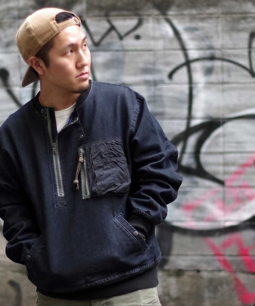 専用　アヴィレックス 6113337 MA-1 ジョグ デニム プルオーバー L Amazon.co.jp: [アヴィレックス] TYPE BLUE ジョグデニム プル