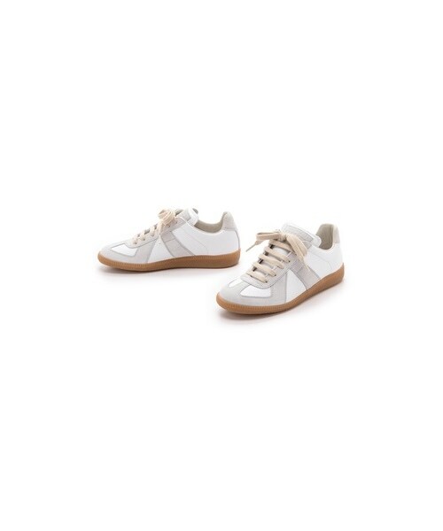Maison Margiela（メゾンマルジェラ）の「Maison Martin Margiela Leather & Suede Sneakers（スニーカー・レディース・Off White・38.5/38/36/39/39.5/37/37.5/36.5/40）」の5枚目の写真