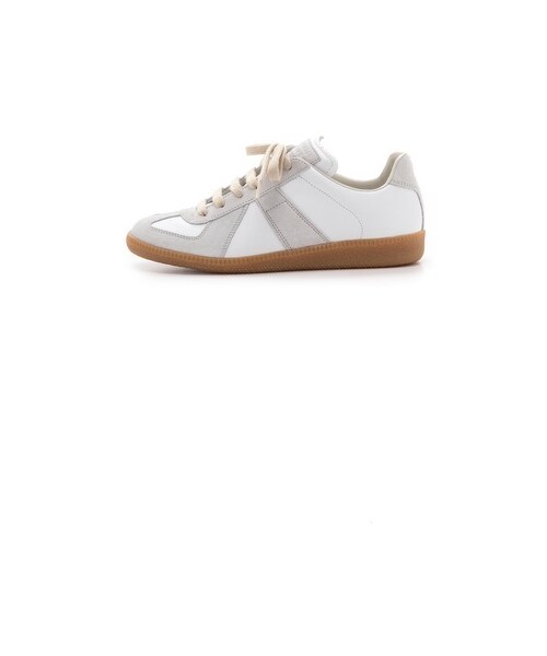 Maison Margiela（メゾンマルジェラ）の「Maison Martin Margiela Leather & Suede Sneakers（スニーカー・レディース・Off White・38.5/38/36/39/39.5/37/37.5/36.5/40）」の4枚目の写真