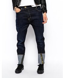 Vivienne Westwood | Vivienne Westwood Anglomania Baggy Boyfriend Jeans Wiith Signature Strip Detail - Blue(デニムパンツ)