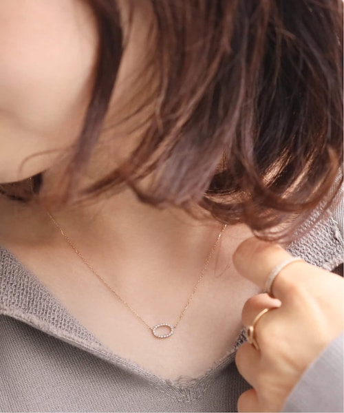 Lilas(リラ)の「《予約》オーバルラインダイヤ40cmネックレス K10(腕時計・ゴールド/(090)/フリー/残り1点)」の2枚目の写真